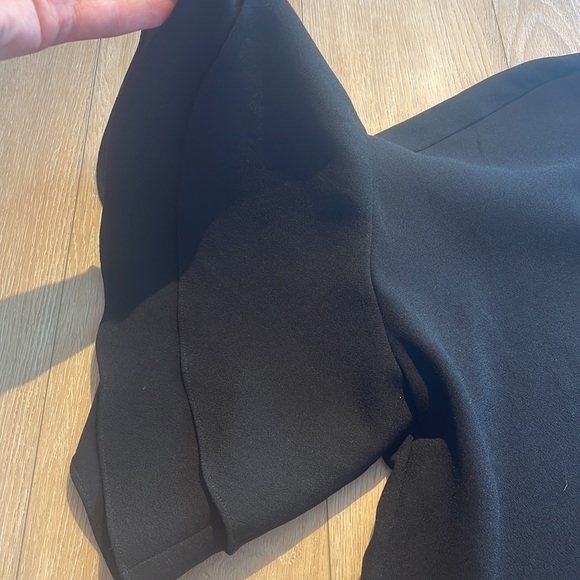 Zara black blouse with ruffle sleeve, size M - Picture 2 of 3